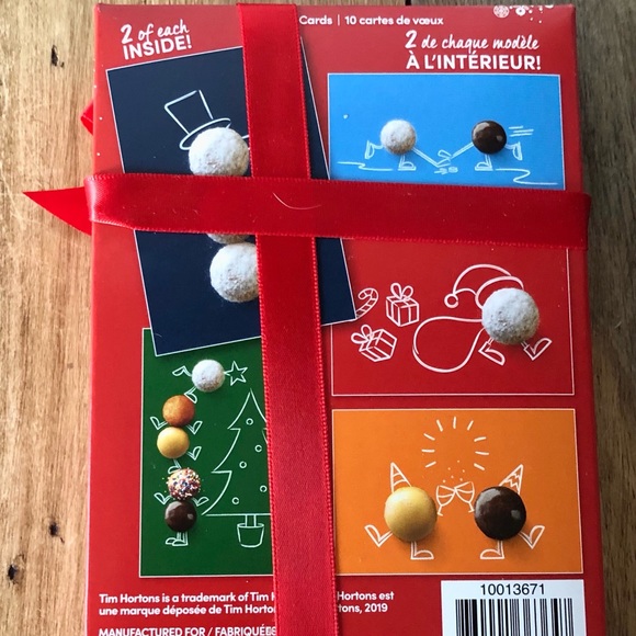 Tim Hortons 10-Count Boxed Christmas Holiday Greeting Cards NWT - Picture 5 of 5